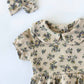 Baby Girl Soft Floral BUBBLE Romper Short S Violetta + BOW