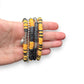 Black and Gold Game Day Bracelet Stack