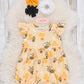 Yellow Busy Bees Ruffle Romper