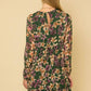 Long Sleeve Merrow Hem Floral Dress