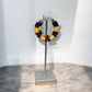 Black and Gold Game Day Hoop Earrings