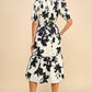 SALE Smocked Bodice Black & White Midi