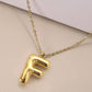 Initial Necklace Gold