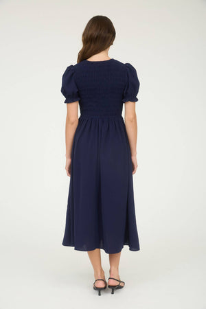 Nadine Puff Sleeve Midi Dress