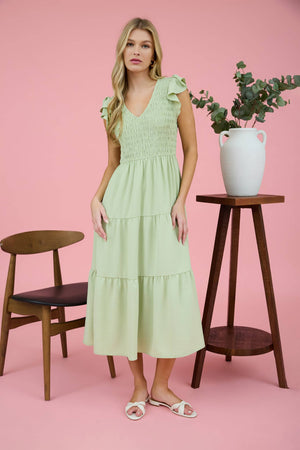 Lilah Flutter Sleeve Dress
