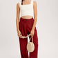 Pleated Wide-Leg Trousers
