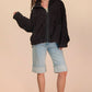 Fuzzy Fleece Cozy Cable Pattern Zip Up Jacket