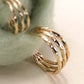 Classic Triple Row Hoops