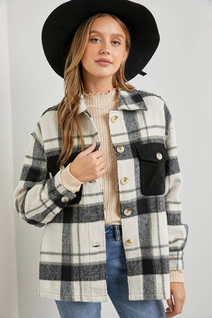 Take Me On A Hay Ride Plaid Shacket