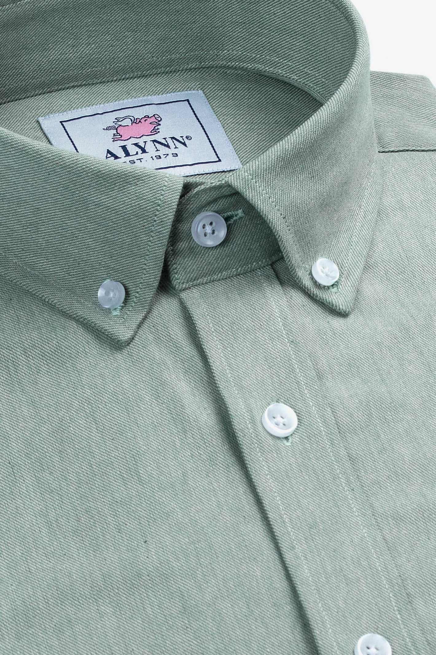 Caden Casual Untuckable Casual Fit Dress Shirt Green - Alynn