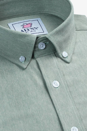Caden Casual Untuckable Casual Fit Dress Shirt Green - Alynn