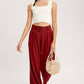 Pleated Wide-Leg Trousers