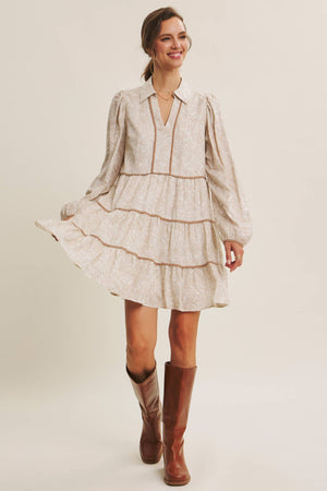 Romantic Toile Mini Dress