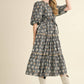 Sweetheart Lace Trim Midi Dress