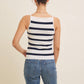 SOFT STRETCHY LIGHTWEIGHT STRIPE SWEATER TANK