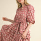 Sweetheart Lace Trim Midi Dress