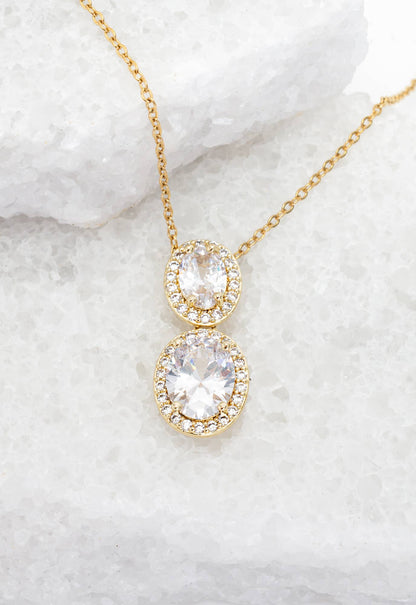 Divine Connection Gold and Zircon Necklace