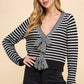 SALE Front Bow Striped Sweater