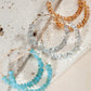 Glass Bead Hoop Earrings