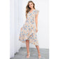 Flower Print Wrap Dress