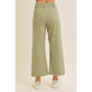 Light Blue Linen Blend Crop Pant