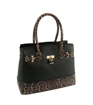 Women's Satchel Purse Shoulder Bag - Vegan Leather