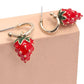 Strawberry Mini Hoop Earrings