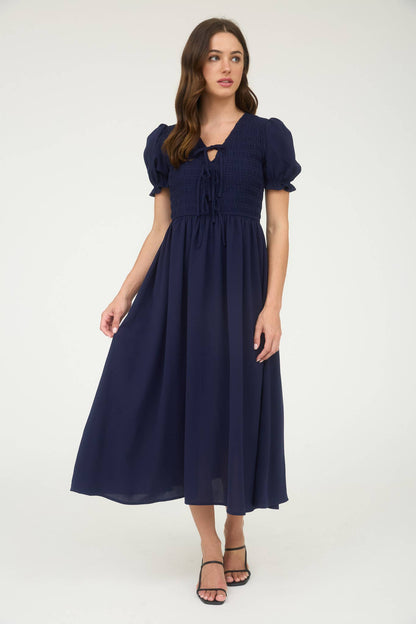 Nadine Puff Sleeve Midi Dress