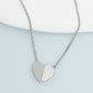 Alexis Silver Heart Necklace- Stainless Steel Charm Necklace