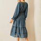 Dusty Ruffle Sleeve Dress