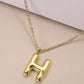 Initial Necklace Gold