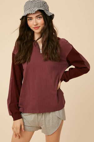 Half-Zip Pullover Top