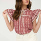 Jodie Ruffle Sleeve Top
