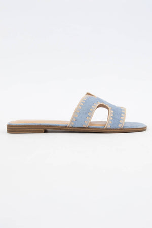 Melly Stitched Sandal in Blue