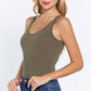 Sleeveless Double Scoop Neck Cotton Spandex