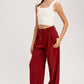 Pleated Wide-Leg Trousers