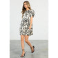 Rose Print Tiered Dress