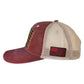 HOLD FAST Mens Cap Flag Burgundy Leather