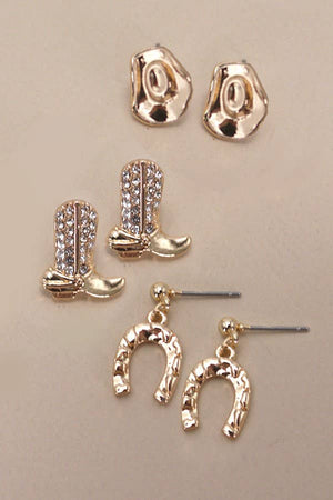 Western Earring Trio
