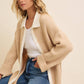 SALE Two -Toned Collared Sweater Cardigan