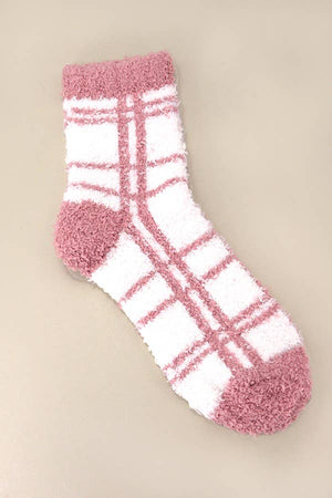 Fleece Plaid Socks