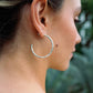 Bhavani Silver Hammered Hoop Earrings