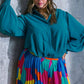 SALE PLUS SIZE Teal Solid Woven Top