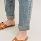 Vintage Wash Double Roll Cuff Boyfriend
