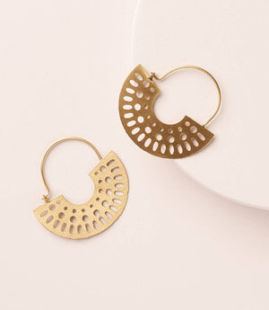 Abhaya Cutout Gold Hoop Earrings