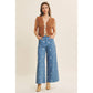 Embroidered Cotton Wide Leg Pants