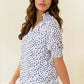 On The Dot Short Sleeve Blouse