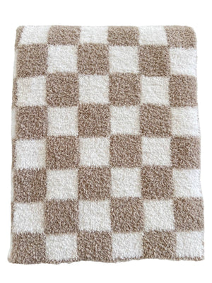 Baby Checkerboard Blanket, Cocoa