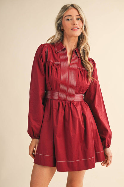 Thankful Red Detailed Dress