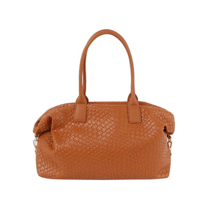 Textured Duffle Bag with Crossbody Strap